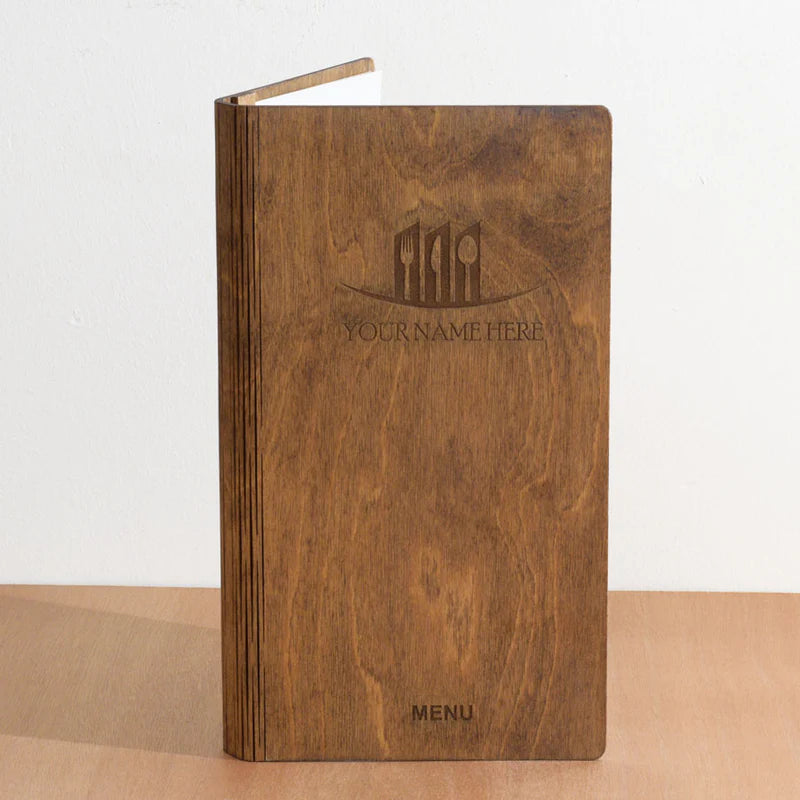 Load image into Gallery viewer, 20 x Wooden Menu 15x30cm Custom Wood Designs __label: Multibuy 15x30cmmenu