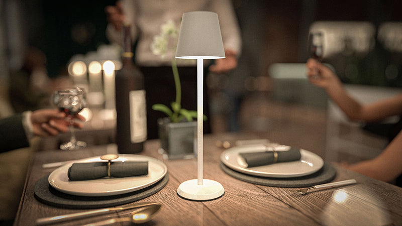 Load image into Gallery viewer, Securit® FELINE Table Lamp - White (Pack of 6) - Custom Wood Designs