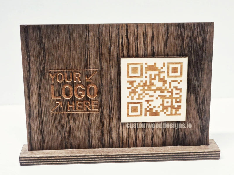 Load image into Gallery viewer, QR Display Stands A5 (Dark Oak) 10-1000 Custom Wood Designs CU964E_1