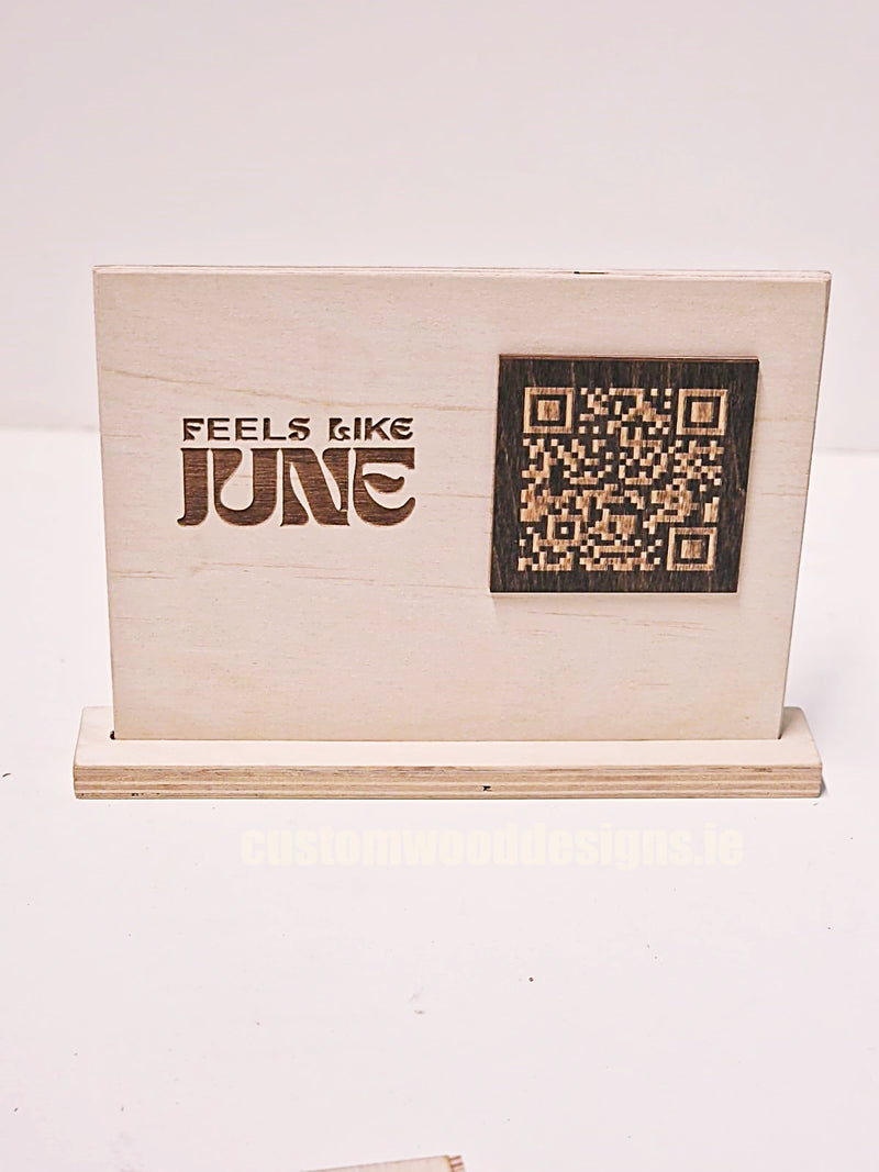 Load image into Gallery viewer, QR Display Stands A5 (Natural) 10-1000 Custom Wood Designs CU9B91_1