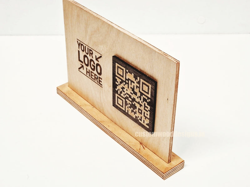 Load image into Gallery viewer, QR Display Stands A5 (Natural) 10-1000 Custom Wood Designs CUSTOM_4_ce7883ce-f80a-4676-a917-8a2ba25a22cd
