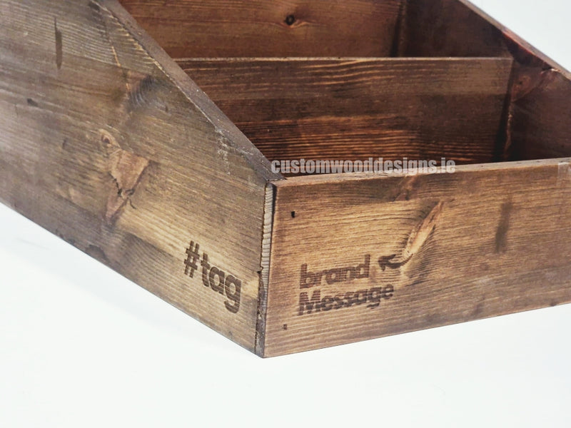 Load image into Gallery viewer, Dark Pine Low Tiered Countertop Display - Custom Wood Designs