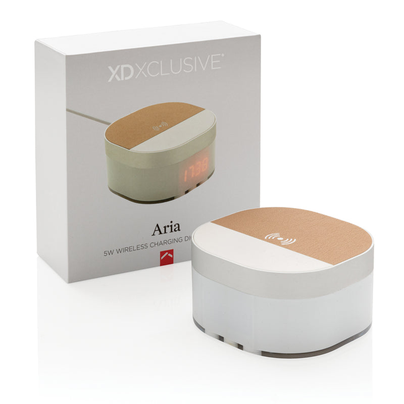 Load image into Gallery viewer, Aria 5W Wireless Charging Digital Clock - Custom Wood Designs