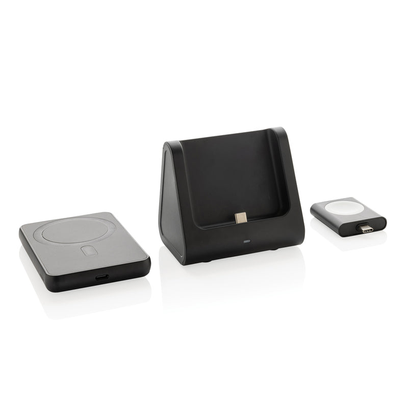 Load image into Gallery viewer, Powerbase RCS recycled plastic 3 in 1 charger with powerbank - Custom Wood Designs