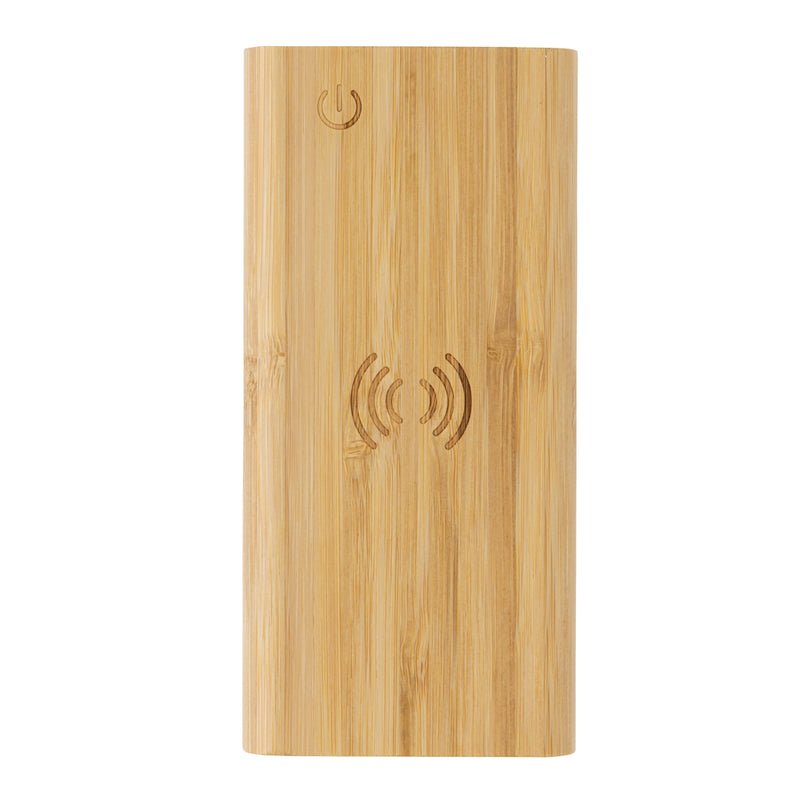 Load image into Gallery viewer, Bamboo 8.000 mAh 5W wireless powerbank - Custom Wood Designs