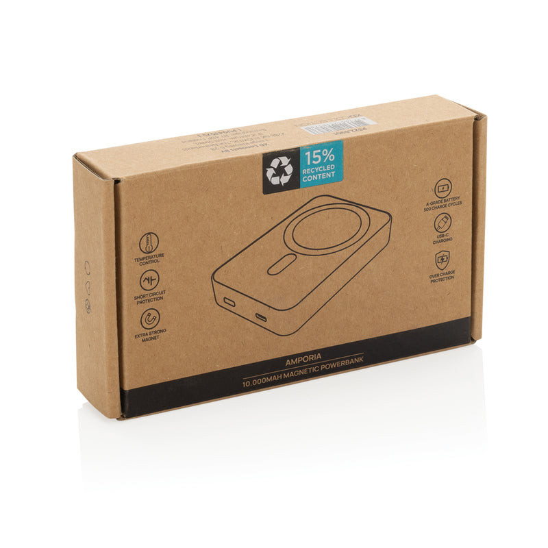 Load image into Gallery viewer, Amporia RCS recycled plastic 10.000mAh magnetic powerbank - Custom Wood Designs Amporia RCS recycled plastic 10.000mAh magnetic powerbank
