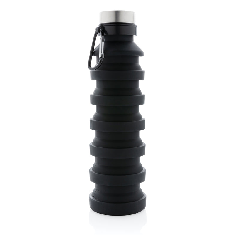 Load image into Gallery viewer, Leakproof collapsible silicone bottle with lid - Custom Wood Designs