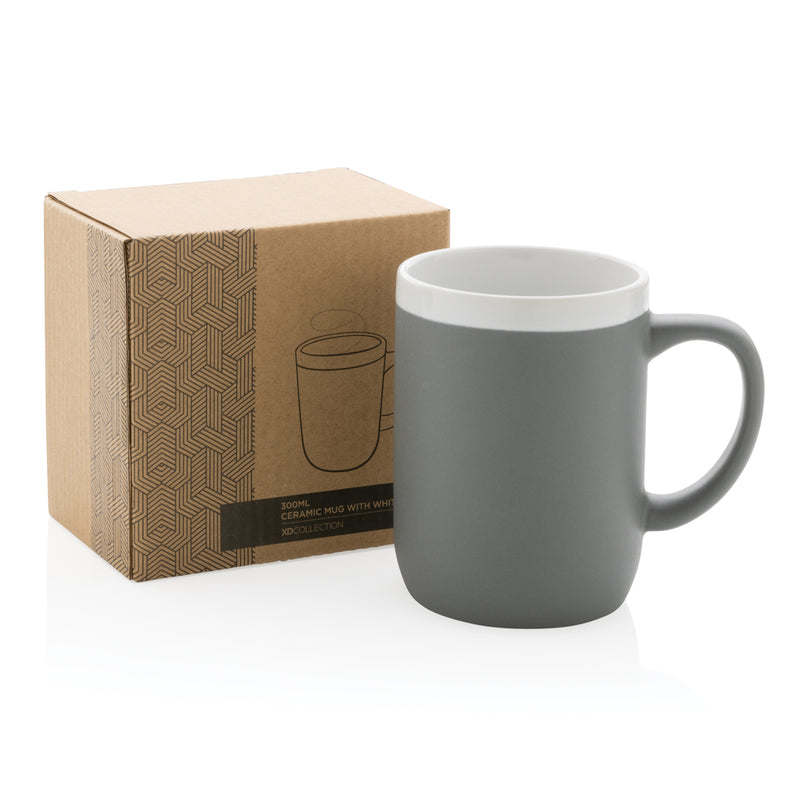 Load image into Gallery viewer, Ceramic mug with white rim 300ml - Custom Wood Designs