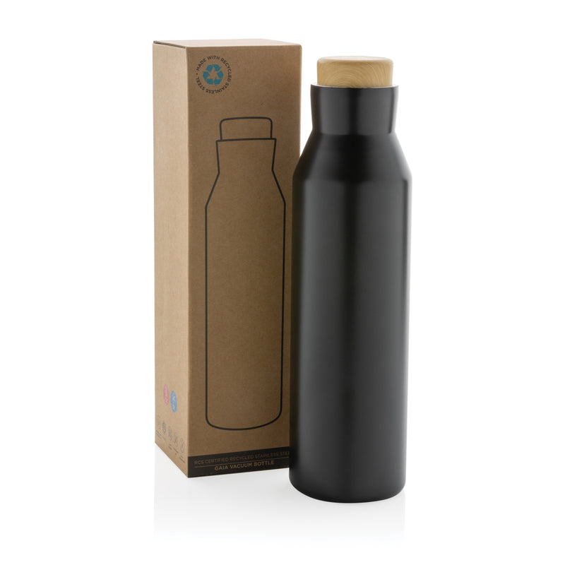 Load image into Gallery viewer, Gaia RCS certified recycled stainless steel vacuum bottle - Custom Wood Designs