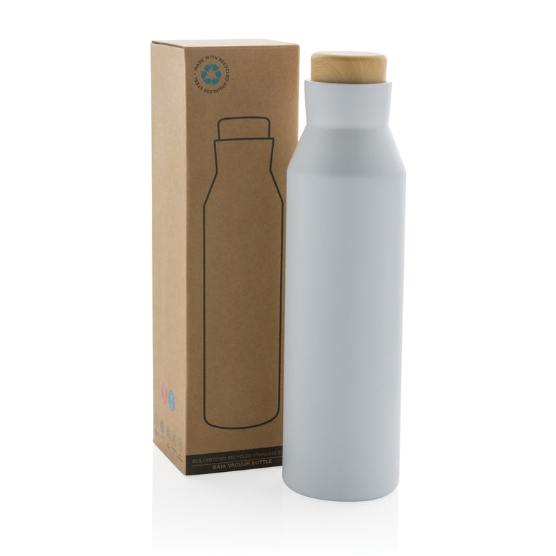 Load image into Gallery viewer, Gaia RCS certified recycled stainless steel vacuum bottle - Custom Wood Designs