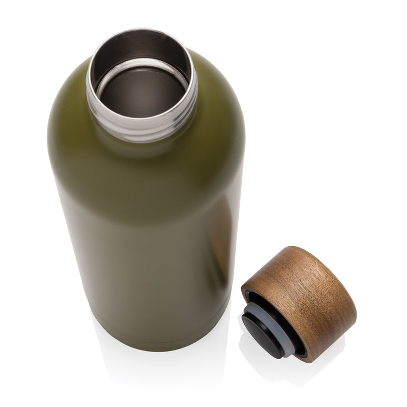 Load image into Gallery viewer, Wood RCS certified recycled stainless steel vacuum bottle - Custom Wood Designs