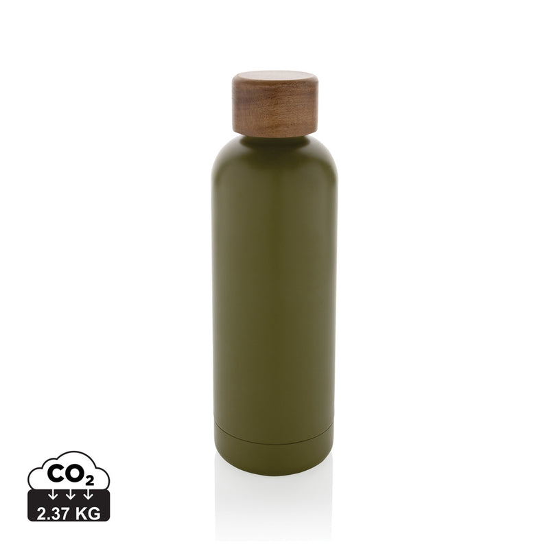 Load image into Gallery viewer, Wood RCS certified recycled stainless steel vacuum bottle - Custom Wood Designs