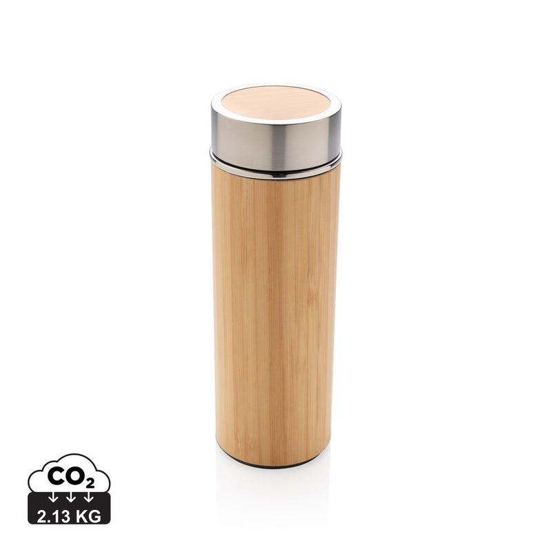 Load image into Gallery viewer, Leak proof bamboo vacuum bottle - Custom Wood Designs