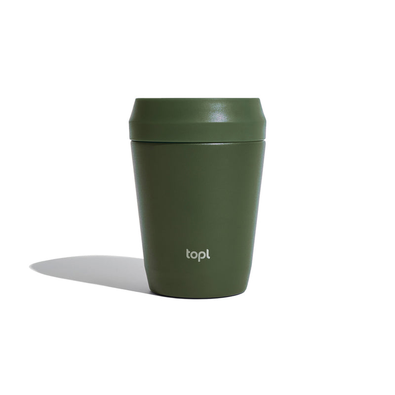 Load image into Gallery viewer, Top Recycled Steel To Go Tumbler Patented 360 Lid 235ml - Custom Wood Designs