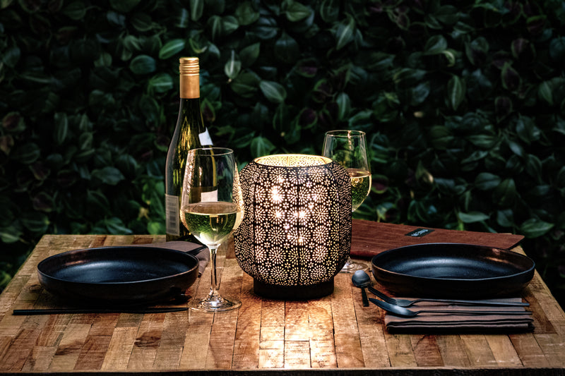 Load image into Gallery viewer, Securit® MARRAKESH Table Lamp - Black/Gold (Pack of 6) - Custom Wood Designs