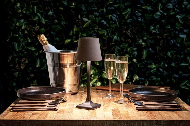 Load image into Gallery viewer, Securit® MILANO Table Lamp - Black/Taupe (Pack of 6) - Custom Wood Designs