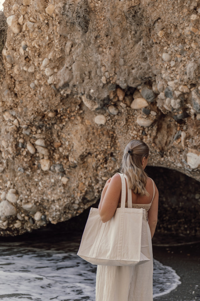 Load image into Gallery viewer, Hil AWARE™ recycled canvas maxi tote bag - Custom Wood Designs