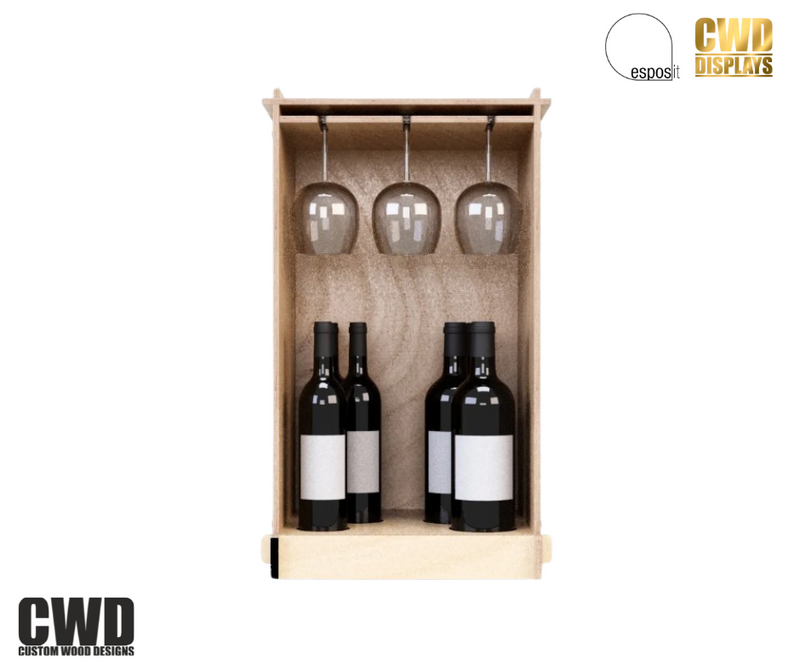 Load image into Gallery viewer, Wine Cube - Custom Wood Designs