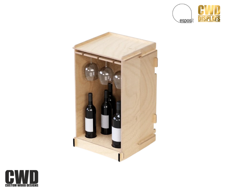 Load image into Gallery viewer, Wine Cube - Custom Wood Designs