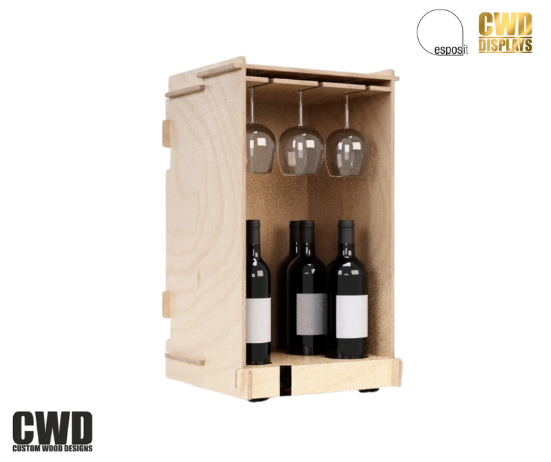 Load image into Gallery viewer, Wine Cube - Custom Wood Designs