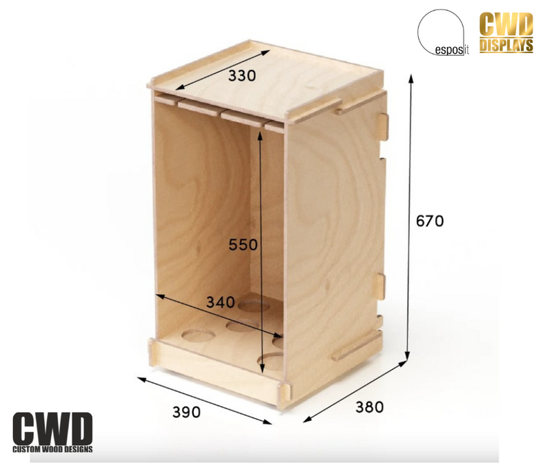Load image into Gallery viewer, Wine Cube - Custom Wood Designs