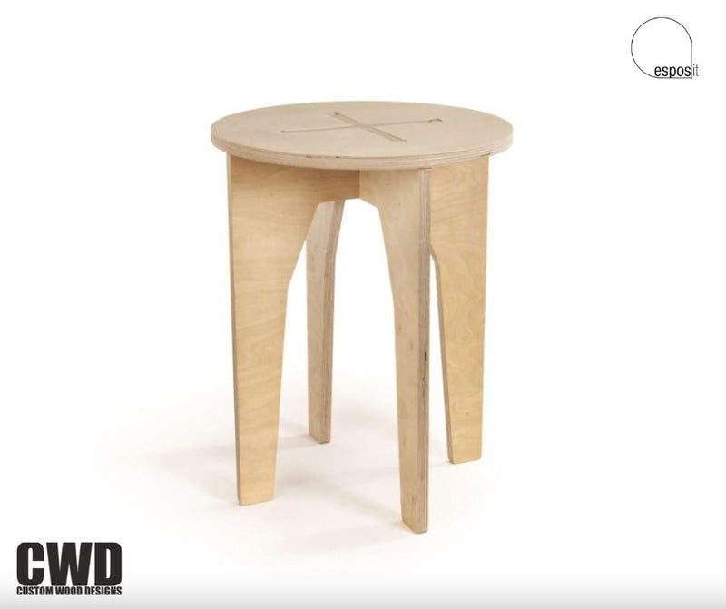 Load image into Gallery viewer, XOX Stool - Custom Wood Designs