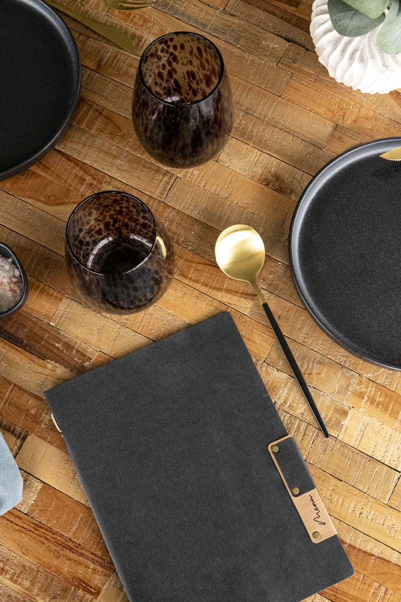 Load image into Gallery viewer, Fiber menu card A5 pack of 10 Custom Wood Designs __label: Multibuy black-fiber-menu-card-a5-pack-of-10-53613290946903_a9148605-3eaf-4645-92dd-35e1ec864d75