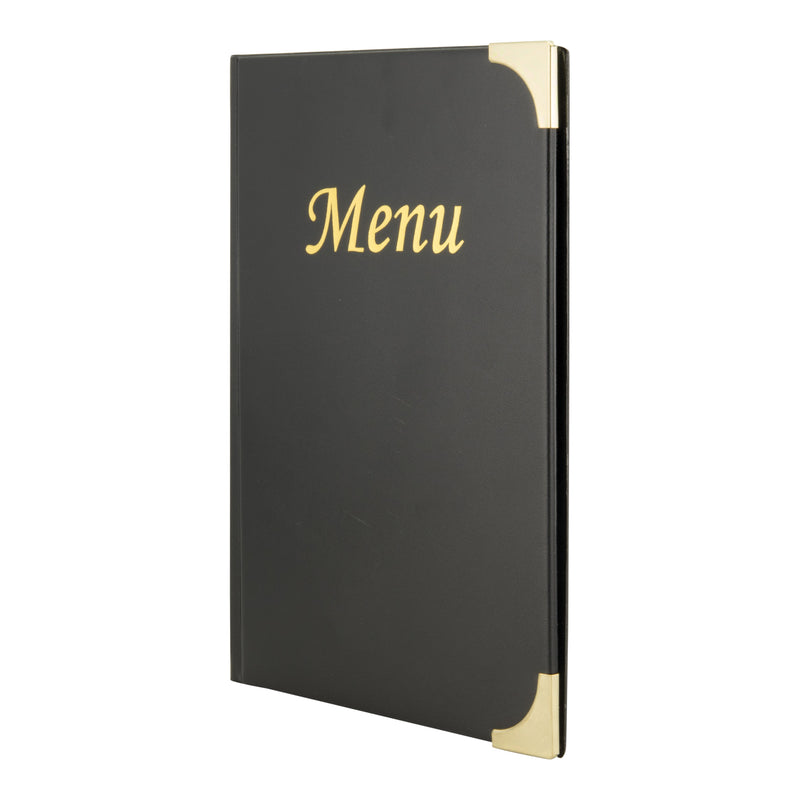 Load image into Gallery viewer, Menu holder 8 x A5 pack of 10 Custom Wood Designs __label: Multibuy black-menu-holder-8-x-a5-pack-of-10-53613312737623