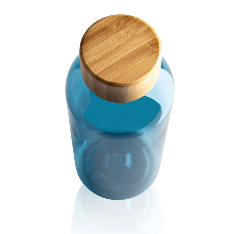 Load image into Gallery viewer, Bottle with bamboo lid 660ml pack of 25 Custom Wood Designs __label: Multibuy blue-bottle-with-bamboo-lid-660ml-pack-of-25-56106817028439