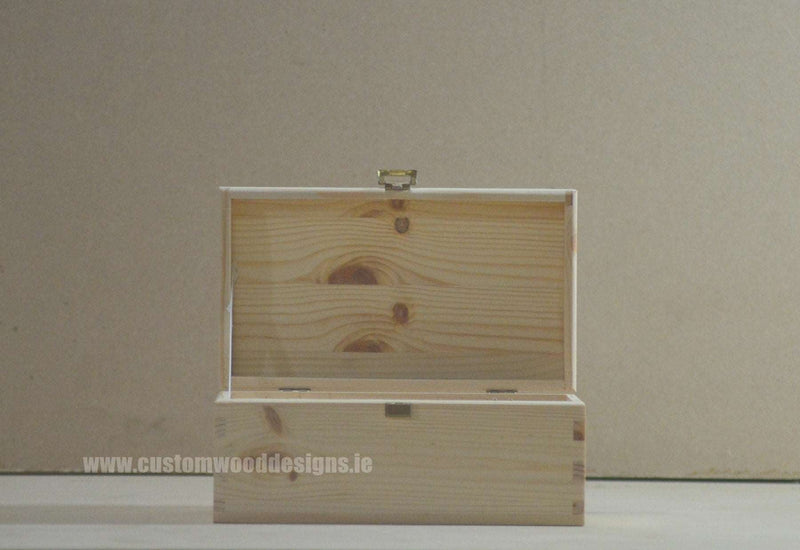 Load image into Gallery viewer, Pine Wood Chest CB1 23X13X12 cm Chest Box pin chest lock lockable box small trunk chest-box-unbranded-pine-wood-chest-cb1-23x13x12-cm-53611791876439