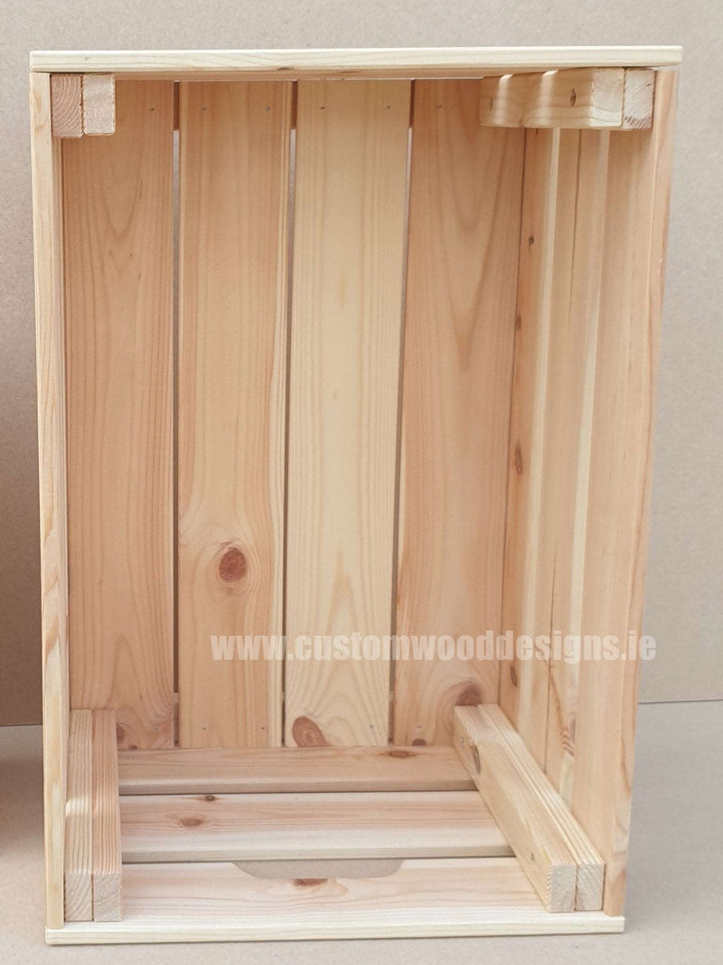 Load image into Gallery viewer, Large Pine Wood Crate 46 X 31 X 25cm pack of 10 Crate pin crate-default-title-large-pine-wood-crate-46-x-31-x-25cm-53611826348375