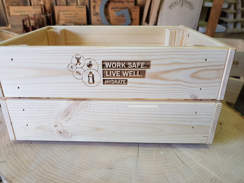 Load image into Gallery viewer, Small Pine Wood Crate Crate pin bedroom deco box container crate small box small crate wood wooden crate-default-title-small-pine-wood-crate-53612049105239