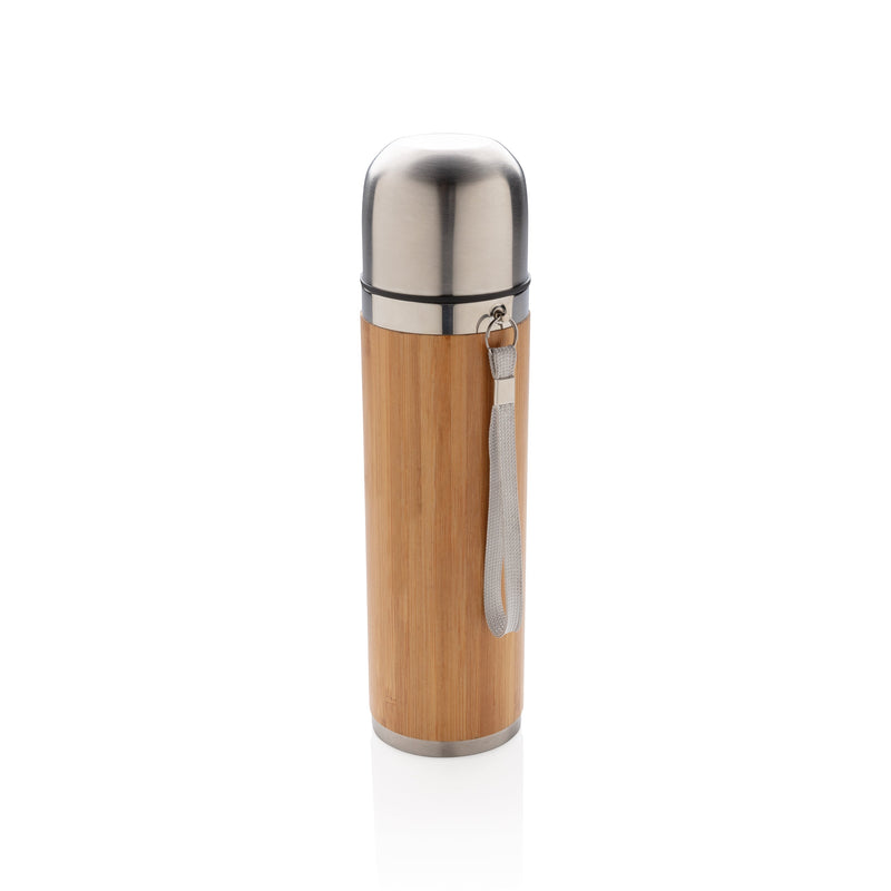 Load image into Gallery viewer, 400ml Bamboo Vacuum Travel Flask pack of 25 Custom Wood Designs __label: Multibuy default-title-400ml-bamboo-vacuum-travel-flask-pack-of-25-53613698777431