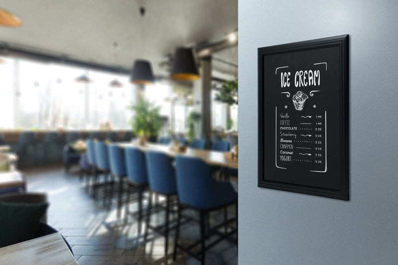 Load image into Gallery viewer, Chalkboard Wall Mounting 76,3x56,5x2,5cm Custom Wood Designs default-title-chalkboard-lacquered-black-finish-wall-mounting-screws-included-76-3x56-5x2-5cm-53612437537111