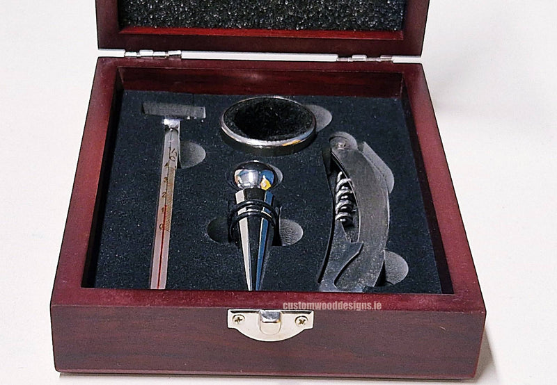 Load image into Gallery viewer, Wine set in wooden box pack of 25 Custom Wood Designs __label: Multibuy default-title-wine-set-in-wooden-box-pack-of-25-53613641564503