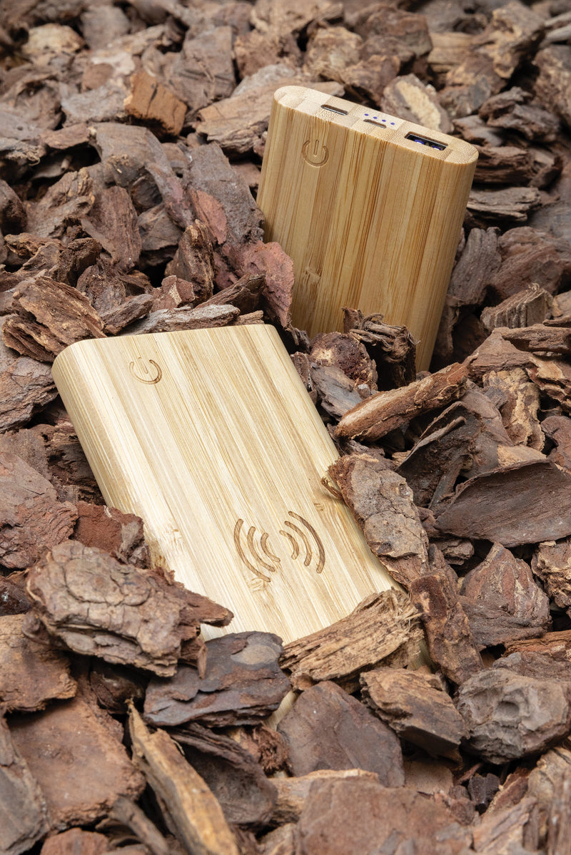 Load image into Gallery viewer, Wooden bamboo 5W wireless powerbank pack of 25 Custom Wood Designs __label: Multibuy default-title-wooden-bamboo-5w-wireless-powerbank-pack-of-25-53613207814487