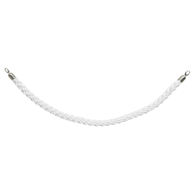 Load image into Gallery viewer, Four piece barrier poles with base with 5 ropes Custom Wood Designs white-four-piece-barrier-poles-with-base-with-5-ropes-56106836558167