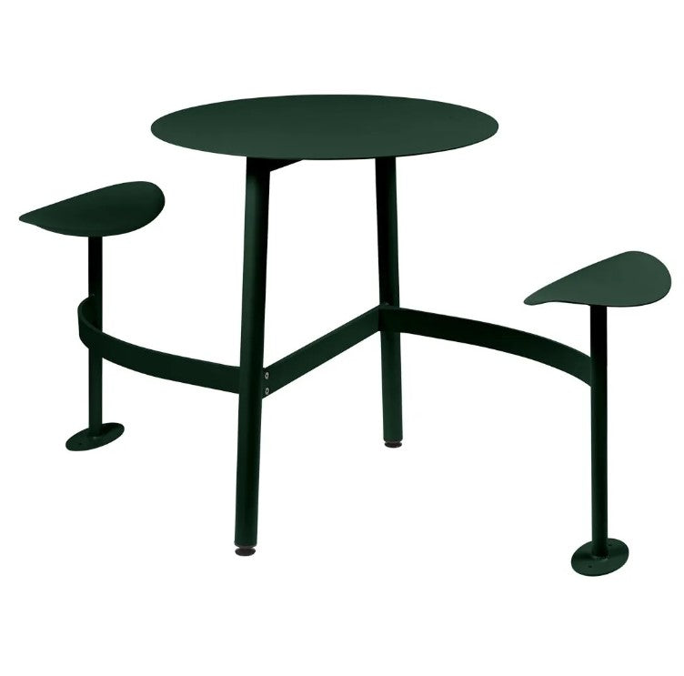 Load image into Gallery viewer, BOLDER 2-Seater Modular Round Outdoor Table with Integrated Seating - Custom Wood Designs BOLDER 2-Seater Modular Round Outdoor Table with Integrated Seating made from [material] –  [use_case] | Custom Wood Designs
