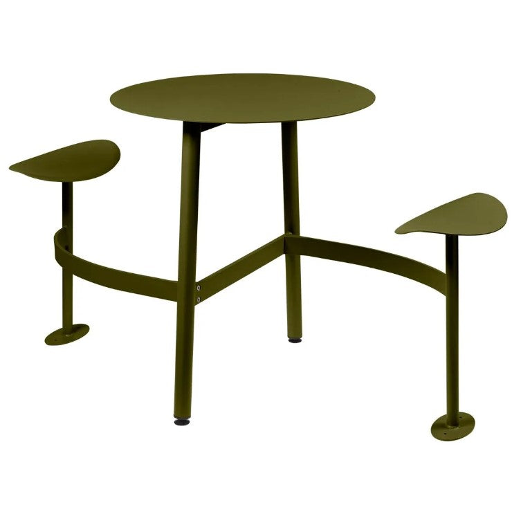 Load image into Gallery viewer, BOLDER 2-Seater Modular Round Outdoor Table with Integrated Seating - Custom Wood Designs BOLDER 2-Seater Modular Round Outdoor Table with Integrated Seating made from [material] –  [use_case] | Custom Wood Designs
