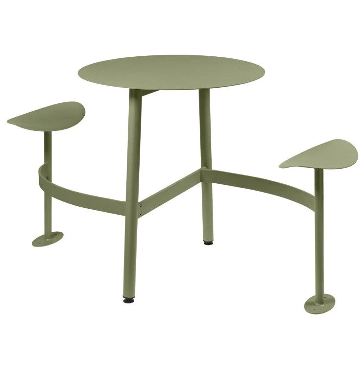 Load image into Gallery viewer, BOLDER 2-Seater Modular Round Outdoor Table with Integrated Seating - Custom Wood Designs BOLDER 2-Seater Modular Round Outdoor Table with Integrated Seating made from [material] –  [use_case] | Custom Wood Designs
