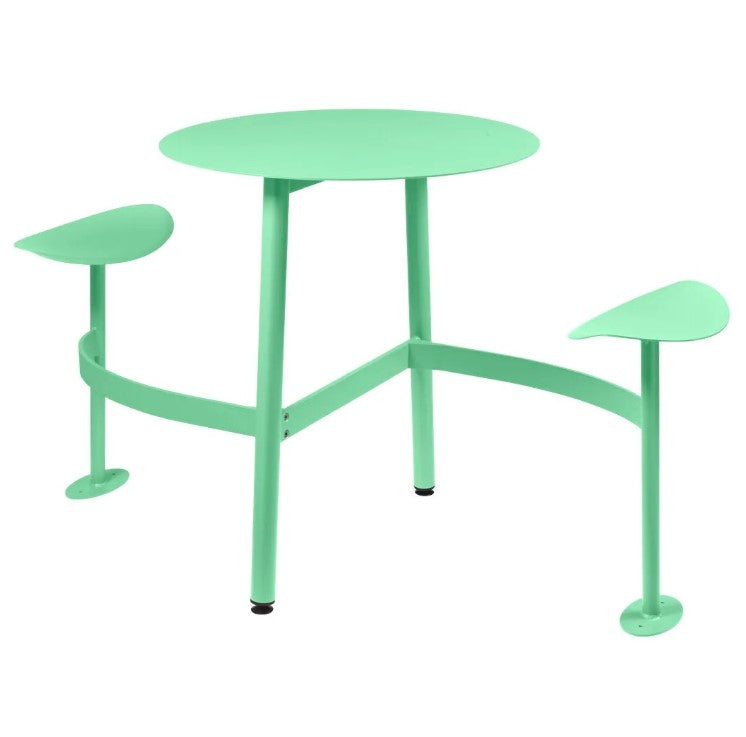 Load image into Gallery viewer, BOLDER 2-Seater Modular Round Outdoor Table with Integrated Seating - Custom Wood Designs BOLDER 2-Seater Modular Round Outdoor Table with Integrated Seating made from [material] –  [use_case] | Custom Wood Designs
