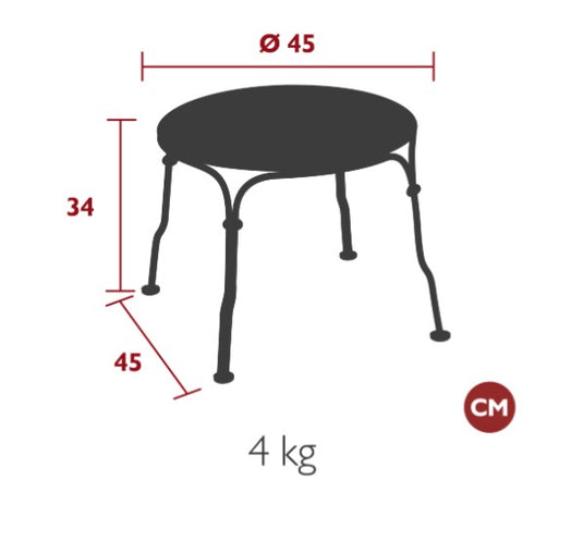 1900 Low Table  Ø  45 cm - Custom Wood Designs