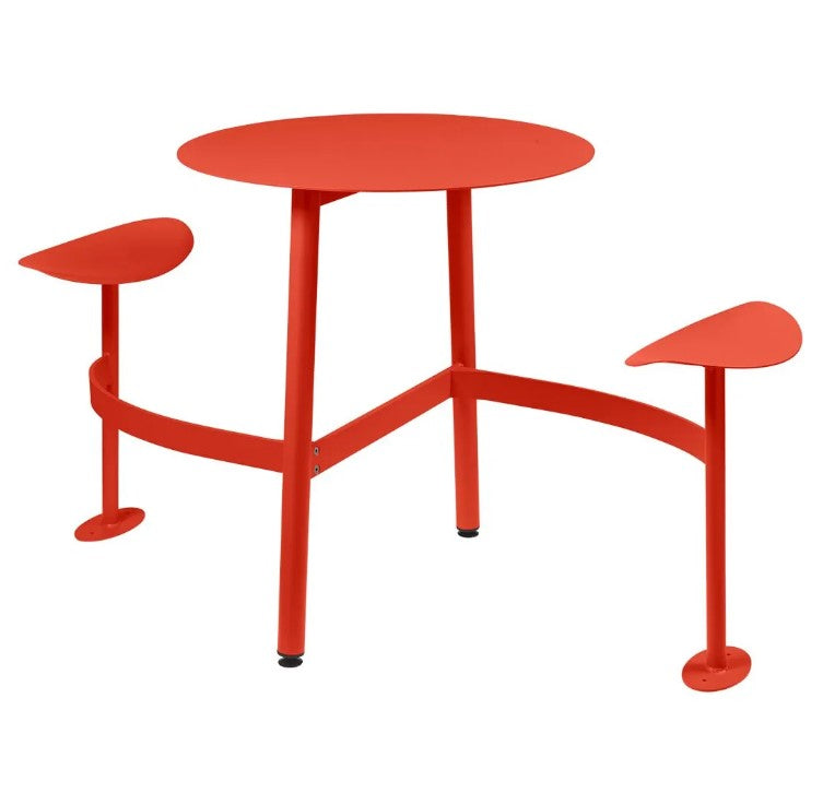 Load image into Gallery viewer, BOLDER 2-Seater Modular Round Outdoor Table with Integrated Seating - Custom Wood Designs BOLDER 2-Seater Modular Round Outdoor Table with Integrated Seating made from [material] –  [use_case] | Custom Wood Designs
