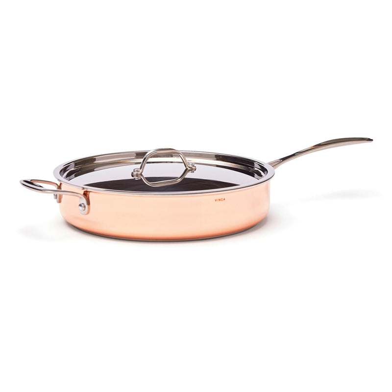 Load image into Gallery viewer, Copper sauté pan - Custom Wood Designs
