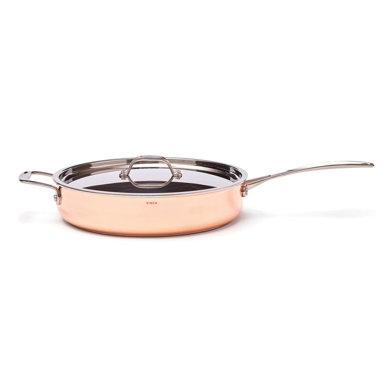 Load image into Gallery viewer, Copper sauté pan - Custom Wood Designs
