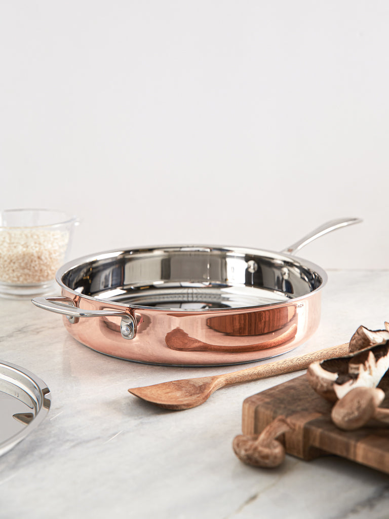 Load image into Gallery viewer, Copper sauté pan - Custom Wood Designs
