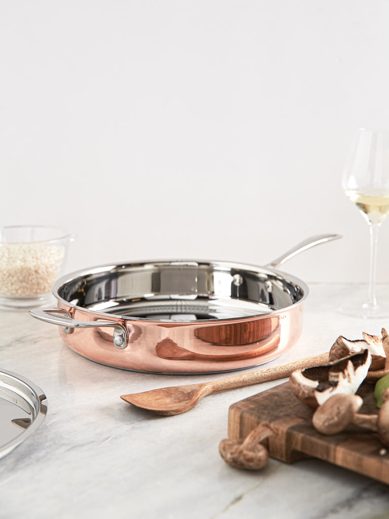 Load image into Gallery viewer, Copper sauté pan - Custom Wood Designs
