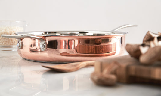 Copper sauté pan - Custom Wood Designs