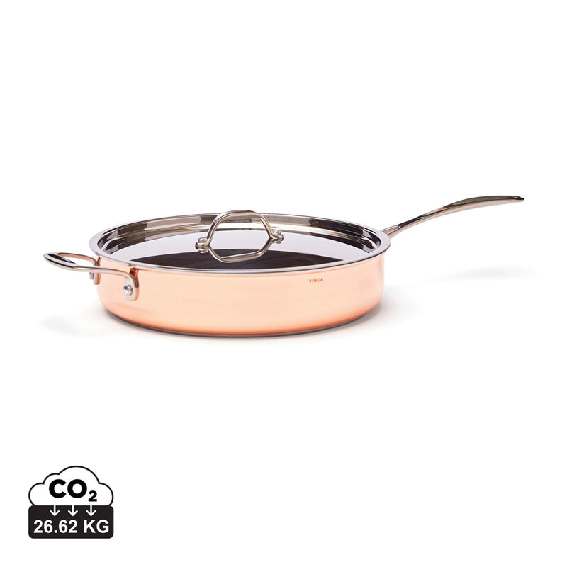 Load image into Gallery viewer, Copper sauté pan - Custom Wood Designs
