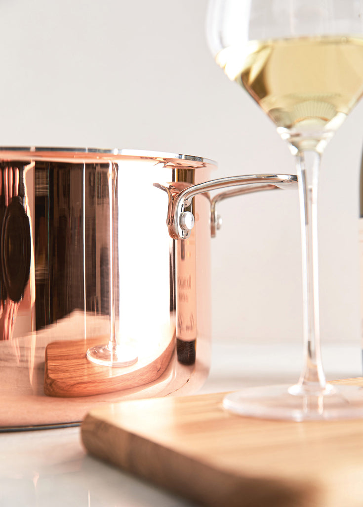 Load image into Gallery viewer, Copper saucepan - Custom Wood Designs
